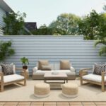 Outdoor Furniture - brown 2 seat sofa near white wall