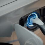 Electric Vehicles - white and blue plastic tool